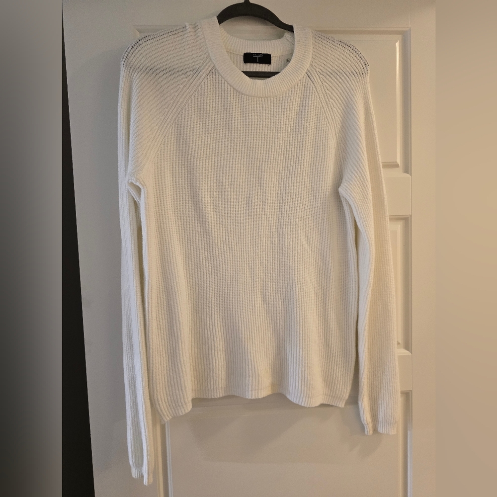 Tahari Stretchy White Sweater